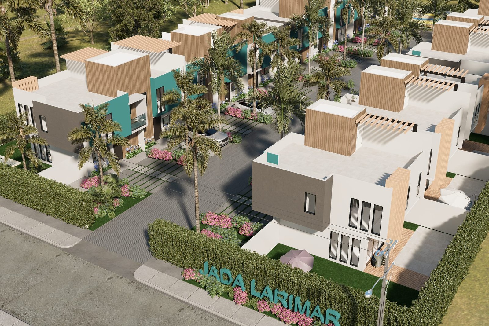 Fachada de los townhouses