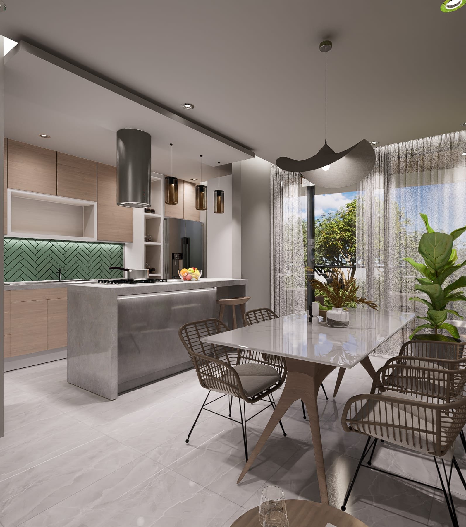 Interiores de los apartamentos